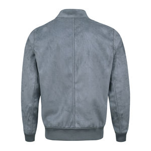 Chaqueta bomber reversible lisa gris de alta calidad 100% personalizable al por mayor con cremallera y cuello de diseño de invierno bordados - Product Image 6