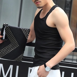 เสื้อกล้ามผู้ชาย ระบายอากาศ น้ำหนักเบา แห้งเร็ว สวมใส่สบาย ผ้าฝ้ายผสมใยไผ่ ทนทาน คอกลม - Product Image 4