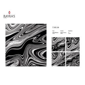 Les carrelages entièrement vitrifiés brillants élevés de salon 60x60 noircissent le carrelage de sol vitré de porcelaine - Product Image 1