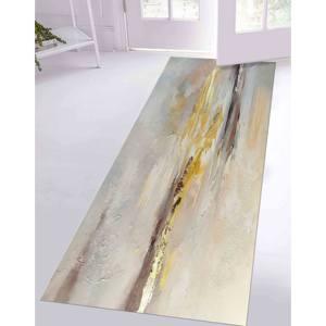 Tapis imprimé gris et or - Moderne, personnalisé, antidérapant, tapis en chenille - Product Image 4