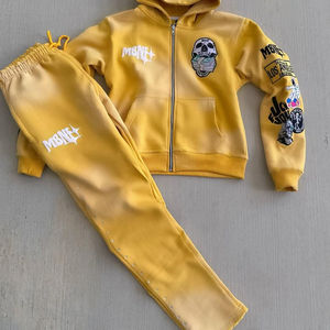 Pantalones de chándal de invierno de secado rápido con cremallera para hombre, ropa informal vintage personalizada de 100% algodón para hombre - Product Image 2