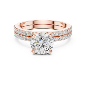 Anillo de Oro Blanco de 14K con Diamante Redondo Cultivado en Laboratorio para Mujer |   Regalo de Aniversario |   Diamante Cultivado Nuevo - Product Image 2