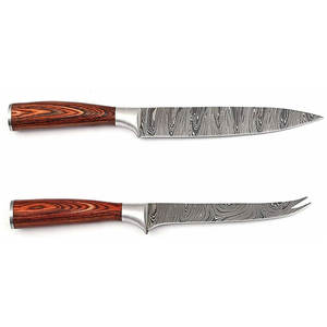 Ensemble de couteaux de chef faits à la main en acier damas de vente chaude pour une utilisation en cuisine - Product Image 5