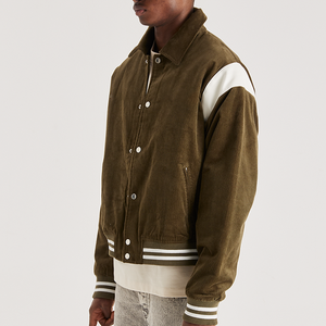 Chaqueta de Cuero para Hombre con Mangas de Cuero, Cuello Alto y Estampado Personalizado de Alta Calidad, Diseño de Moda Más Vendido en 2026 - Product Image 2