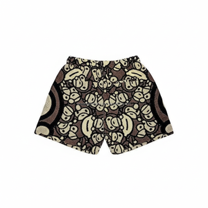 กางเกงขาสั้นผู้ชายลายกราฟิกขายส่ง ระบายอากาศได้ดี รับผลิตแบบ OEM พิมพ์ลายเต็มตัว ดีไซน์ศิลปะ ฤดูร้อน 2026 สไตล์ฮิปฮอปลำลอง - Product Image 6