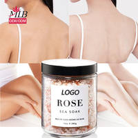Garam Mandi Mineral Vegan Label Pribadi Garam Himalaya Lavender Jasmine Mawar Garam Mandi dengan Bunga