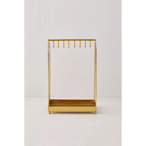 Support de présentation de bijoux en bois au design métallique classique avec finition vintage pour un attrait intemporel, emballage en carton - Product Image 2