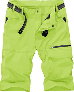 Men's High Street Style Summer <b>Cargo</b> <b>Shorts</b> with Multi-Pockets 100% Cotton Solid Pattern Customizable Size Below Knee Length - Product Image 1