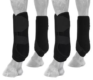 Bottes de protection pour chevaux fabriquées sur mesure au Pakistan avec rembourrage absorbant les chocs et soutien complet des tendons et des jarrets - Product Image 2