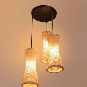 Lámpara Colgante de Techo de Bambú y Ratán Hecha a Mano Personalizada para Decoración de Restaurantes, Cafés y Hoteles - Product Image 4