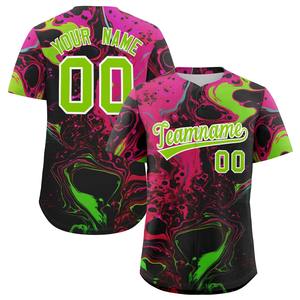 เสื้อเจอร์ซีย์เบสบอลผ้าโพลีเอสเตอร์ระบายอากาศได้ดีมีตัวเลขและชื่อ - Product Image 3