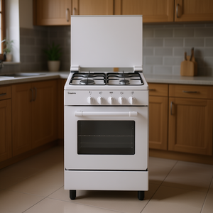 Four électrique Glem AE55MXF3 blanc classe A avec cuisinière à gaz 4 zones 53x50x90cm - Product Image 3