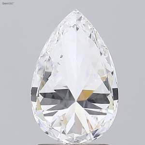 D couleur SI1 taille de clarté 1.63Ct diamant poli en forme de poire HPHT-CVD diamant bijoux diamants en vrac - Product Image 2