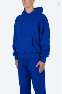 Nouveauté, sweat-shirt à cordon personnalisé avec votre propre logo, bleu, 400 g/m², sweat-shirt vierge, 80 % coton, 20 % polyester, polaire - Product Image 5