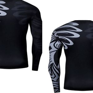 Camiseta de manga larga para hombre con protección UV MMA Rash Guard, camisetas de compresión para gimnasio, camisetas de manga corta con estampado para hombre personalizado RashGuard - Product Image 4