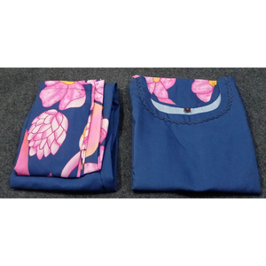 Ensemble deux pièces élégant à imprimé floral pour femmes Ensemble décontracté de pantalons de style occidental pour les voyages, les vacances et les fêtes - Product Image 1