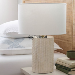 Lámpara Moderna Premium con Incrustaciones de Hueso E26 AC Hecha a Mano para Decoración de Hogar de Lujo Tradebyd - Product Image 4