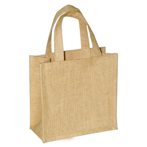 Bolsas de yute con impresión de logotipo personalizado bolsas de yute pequeñas laminadas bolsas de compras - Product Image 2