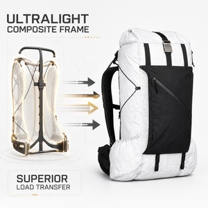 Custom Logo <strong>40L</strong> Ultralight <strong>Backpack</strong> with Dual Metal Buckles Waterproof Hiking Pack Outdoor Trekking Bag OEM - Product Image 3
