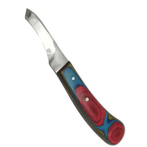 Cuchillo de Pezuña de Acero Inoxidable Miniatura para Uso Veterinario Profesional, Aparatos Obstétricos, Mango de Madera Personalizado, Alta Calidad OEM - Product Image 1