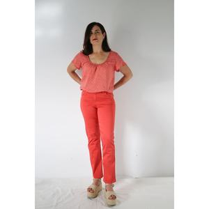 Casual Ladies Canvas <b>Pants</b> 7019 XL Size <b>Elastic</b> <b>Waist</b> Pencil and <b>Cargo</b> Styles Breathable and Sweet Deco Woven Fabric - Product Image 1