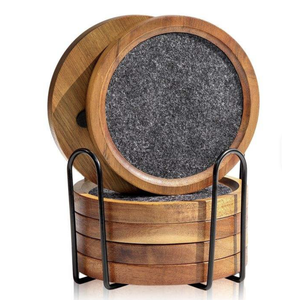 Posavasos de Corcho de Acacia, Posavasos de Madera de Nogal, Posavasos de Haya para Taza de Café - Product Image 2