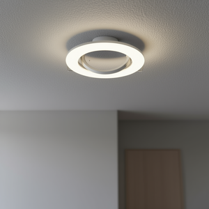 Luminaire de plafond élégant en acier blanc avec anneau dichroïque - Product Image 3