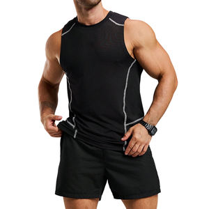 Camiseta sin mangas de algodón Premium de fabricante personalizado para hombre, Camisetas interiores de Fitness para hombre, camiseta sin mangas de color liso de talla grande para hombre - Product Image 1