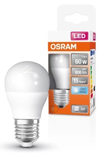 Lámpara esférica LED E27 7W 4000K 806Lm 47x90mm. (Osram 022005) - Product Image 1