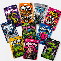 Sacs Mylar personnalisés à impression numérique, refermables avec fermeture éclair, anti-odeur, formats 1g, 3.5g, 7g, 14g