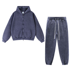 Sweat à capuche en coton lavé à l'acide avec logo personnalisé, noir, unisexe, en éponge française, fabricant de sweatshirts à capuche pour hommes. - Product Image 4