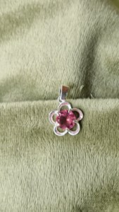 Colgante de piedra Natural de turmalina rosa, Plata de Ley 925, Floral diseño hecho a mano, regalo de joyería Unisex - Product Image 6