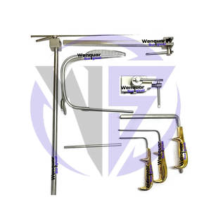 Retractor de Fibra Óptica para Hoyos Abdominales para Cirugía Plástica, Kit Quirúrgico Wenquar, Material de Acero Inoxidable, Caja de Madera - Product Image 3