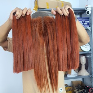 ผมต่อแท้เวียดนาม 100% แบบตรง 14 นิ้ว พร้อมเชือกผูกผม HD Lace Closure 130 #   ผมต่อแบบเวฟลอนลึกสีธรรมชาติ - Product Image 1