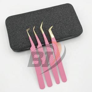 Pinzas para extensión de pestañas de acero inoxidable sostenibles japonesas de oro rosa de alta calidad al por mayor punta puntiaguda-cada unidad seleccionada a mano - Product Image 5