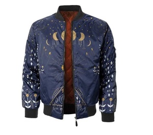 Chaqueta Bomber de Hombre Personalizada de Flyingkick Enterprises, Impermeable, Cortavientos, con Capucha, Estilo Urbano, Azul Teñido, Manga Larga, para Otoño e Invierno - Product Image 5