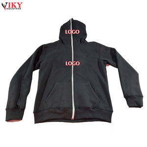 Custom Logo Full Zipper Men's Hoodie Autumn Season Made of Polyester/Cotton Plain Dyed - Product Image 2