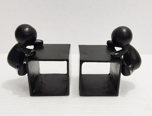 Bouchons de livre en fonte serre-livres en fer forgé décoration de tête de cerf cadeau de pendaison de crémaillère 8 pouces de haut - Product Image 2