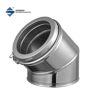Coudière d'échappement Rainbow Chimney 6'' en acier inoxydable à double paroi <span class=keywords><strong>pour</strong></span> <span class=keywords><strong>tuyau</strong></span> <span class=keywords><strong>de</strong></span> poêle, 30/90 degrés, argent, garantie 5 ans - Product Image 6