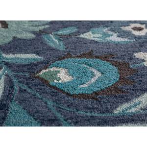 พรมแฮนด์เมดโพลีเอสเตอร์ Hacienda Blue รุ่น Tra-15081 ลายดอกไม้แบบนามธรรม รูปทรงสี่เหลี่ยมผืนผ้า สำหรับห้องนั่งเล่น ใช้ในบ้าน กว้าง 4 เมตร - Product Image 3