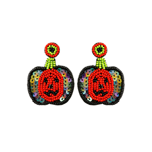 Pendientes de Murciélago de Halloween con Cuentas de Semillas Bordadas, Pendientes de Halloween de Diseño con Cuentas de Semillas, Se Aceptan Diseños Personalizados - Product Image 4
