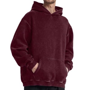 Sudadera con Capucha Vintage Desgastada para Hombre, Sudadera Holgada de Estilo Urbano para Parejas con Lavado Ácido - Product Image 5