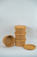 Bol en papier jetable personnalisé, bol en papier pour aliments, conteneur alimentaire à emporter, meilleur prix, bol à salade en papier, bol à soupe avec couvercles, fournisseur BD