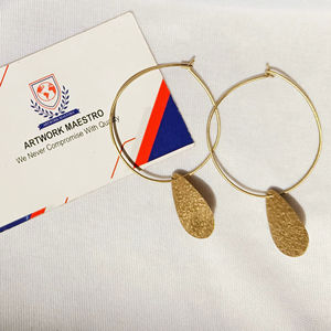 Handmade lightweight brass earring - with polished finished - modern luxury - <b>new</b> arrival fashion - Product Image 1