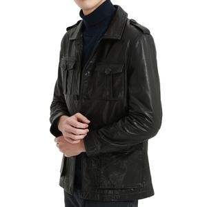 Vente Chaude Blousons en Cuir Style Motard Vintage Américain à Simple Boutonnage en Cuir PU, Vêtements Tendance et Élégants - Product Image 6