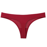 Femmes chaudes Sexy taille solide quotidien sans couture tongs dame respirant confortable poids léger écologique Spandex/Polyester Bikini