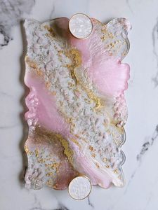 Bandeja de servicio de epoxi de resina hecha a mano CREATE, elementos esenciales de cocina únicos para el hogar, restaurante, Hotel, servicio decorativo Tra - Product Image 2