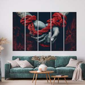 Impresión en lienzo de Elegant Love - Decoración artística moderna para el día de San Valentín, 5P:Gallery Wrapped - Product Image 1