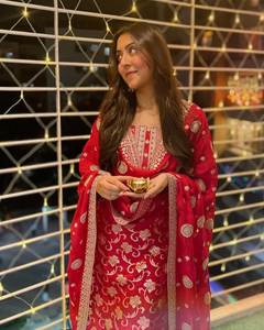 Designer Festival Special Heavy FUAX Georgette Top indio y pakistaní con Dupatta Festive Wear Collection - Product Image 2