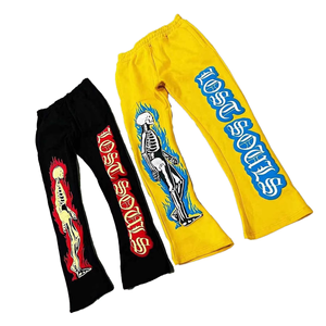 กางเกงขาบานสำหรับผู้ชายกางเกงขาบานผ้าฝ้าย100% ลำลองมีการออกแบบระบายอากาศได้ดีสินค้าอินเทรนด์ - Product Image 4